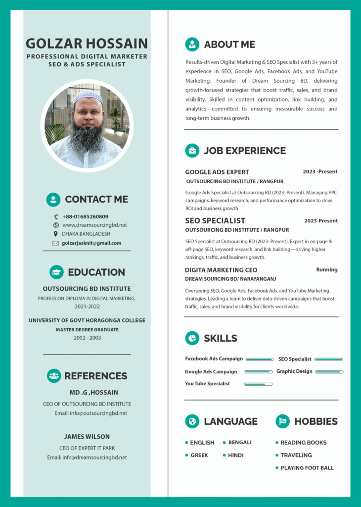 Dreamsourcing bd, golzar hossain, freelancing, dsbd,digitalmarketer